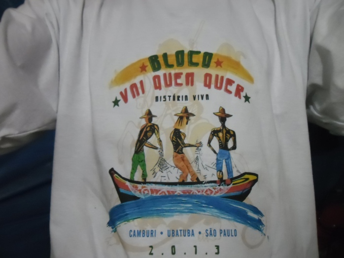 Camiseta oficial do bloco de carnaval do Cambury "Vai quem quer", 10 de fevereiro de 2013.